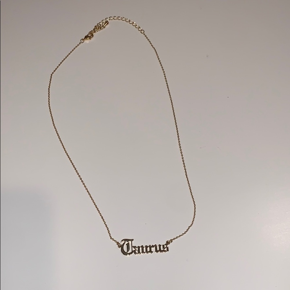 Gold Taurus adjustable necklace